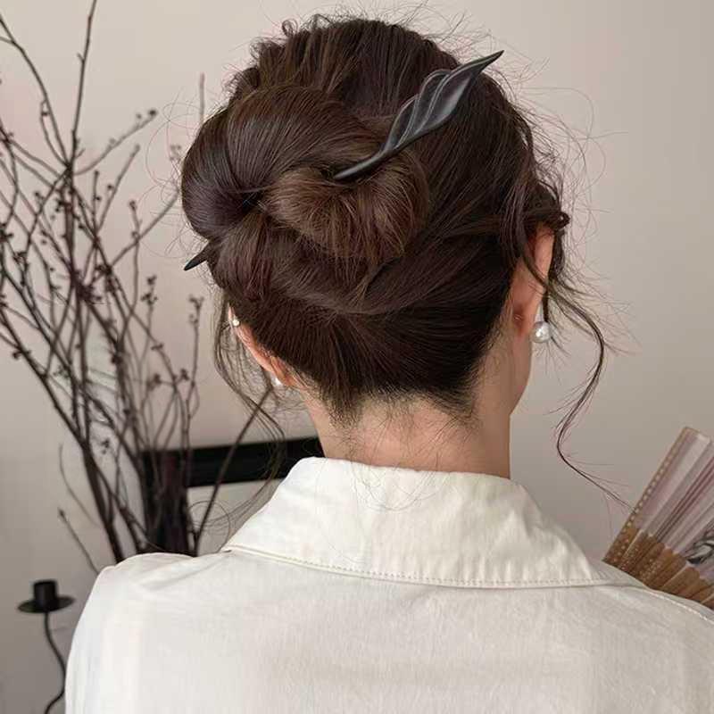 Travel Accessories High End - Деревянная заколка для волос, изысканная резьба,