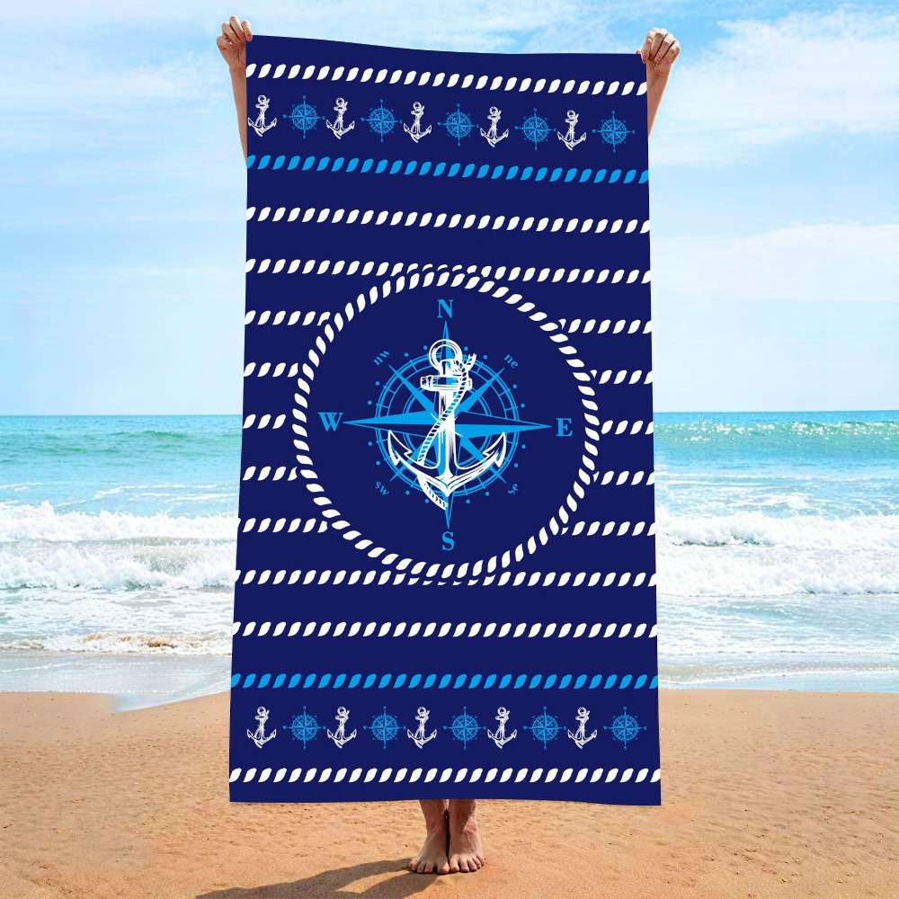 Travel Towel Quick Dry - Пляжное полотенце Anchor 70x140 см, быстросохнущее,