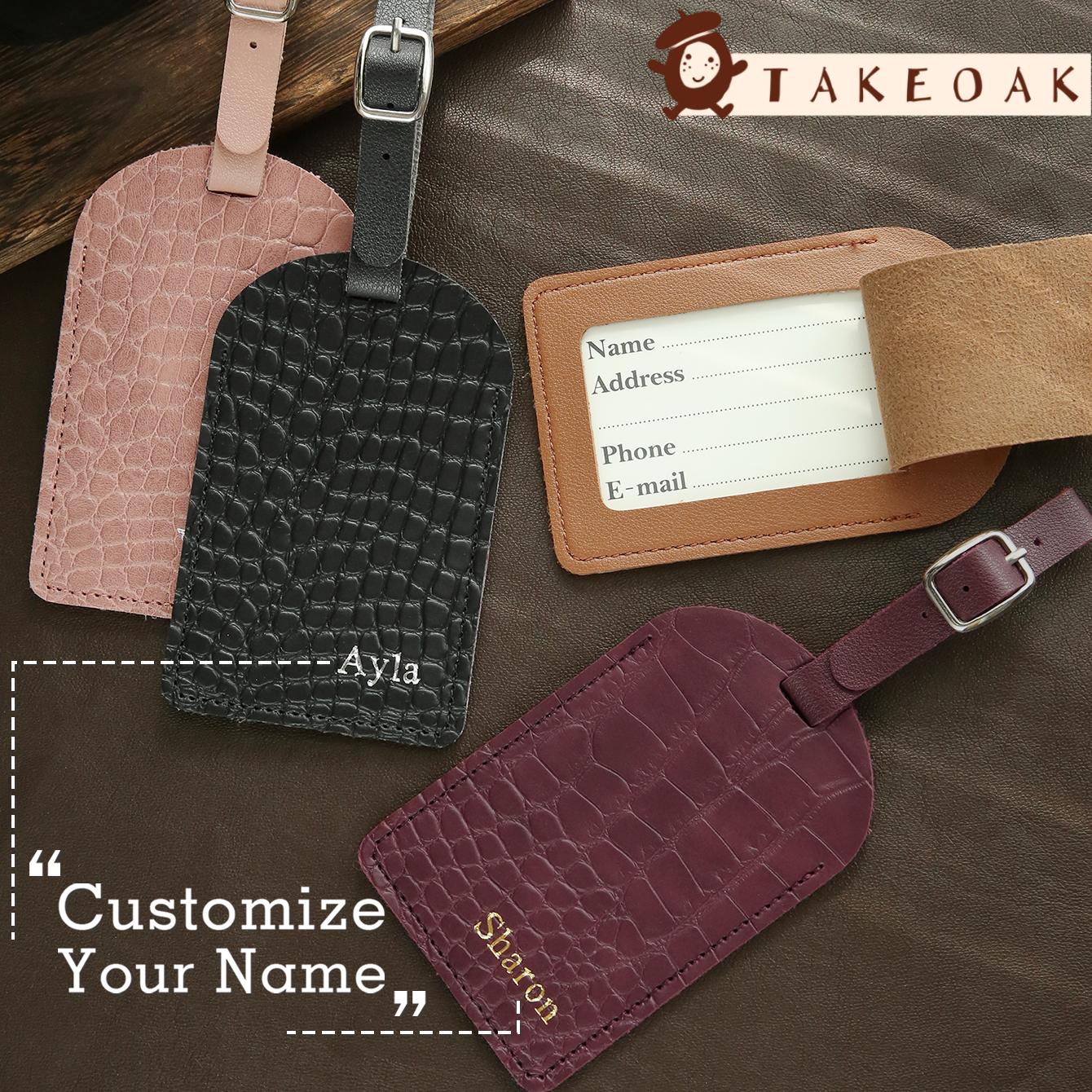 Luggage Tag Leather - Персонализированная бирка для багажа из кожи
