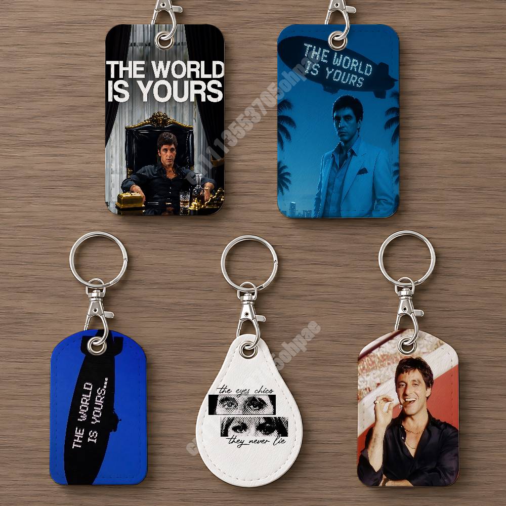 Luggage Tag Leather - Кожаный брелок-держатель для карт The World