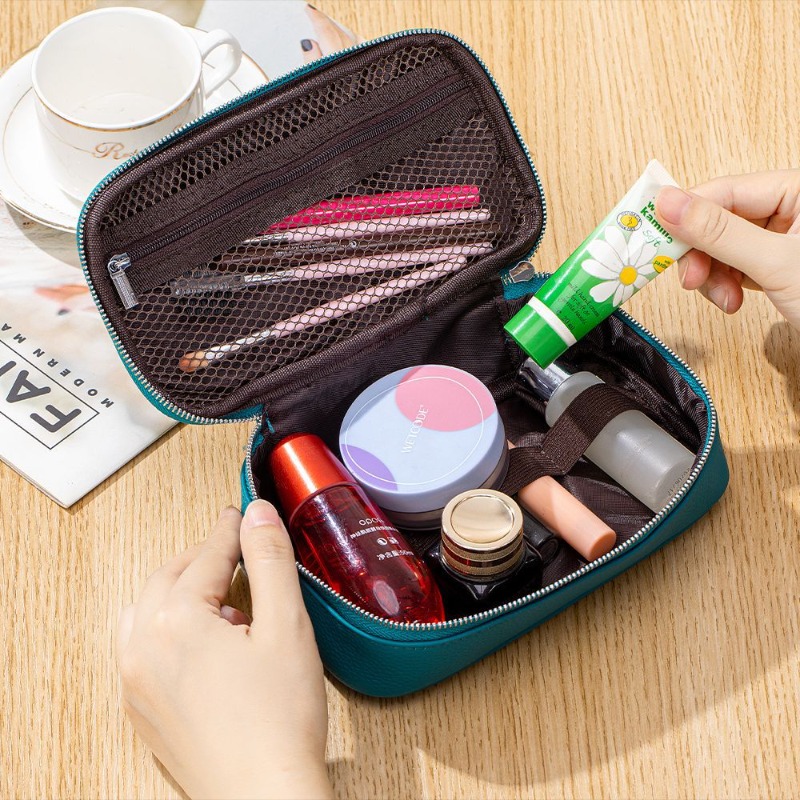 Travel Accessories High End - Многофункциональная косметичка из натуральной кожи, дорожная