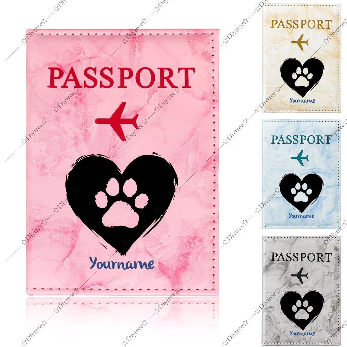 Travel Accessories Personalised - Индивидуальная обложка для паспорта питомца с