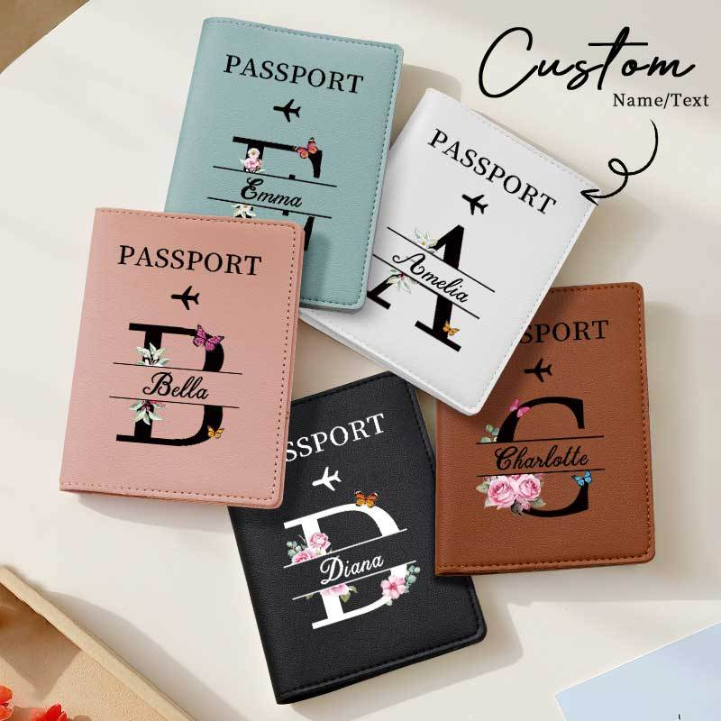 Travel Accessories Present - Персонализированный коричневый чехол для паспорта с