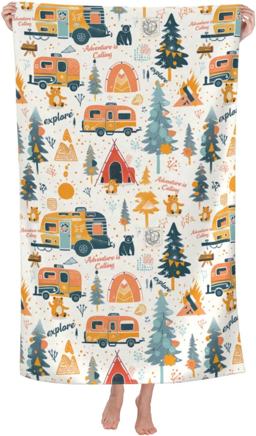 Travel Towel Quick Dry - Пляжное полотенце для кемпинга из микрофибры,