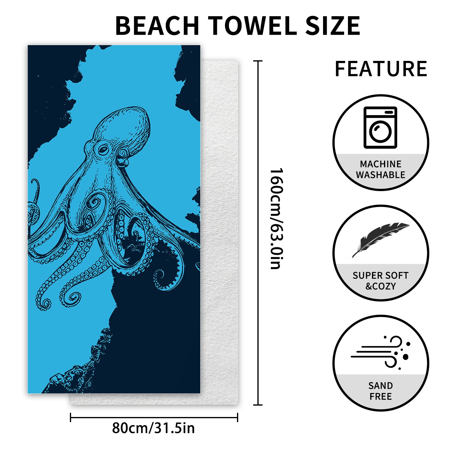 Пляжное полотенце из микрофибр – обзор и цена Travel Towel Quick Dry