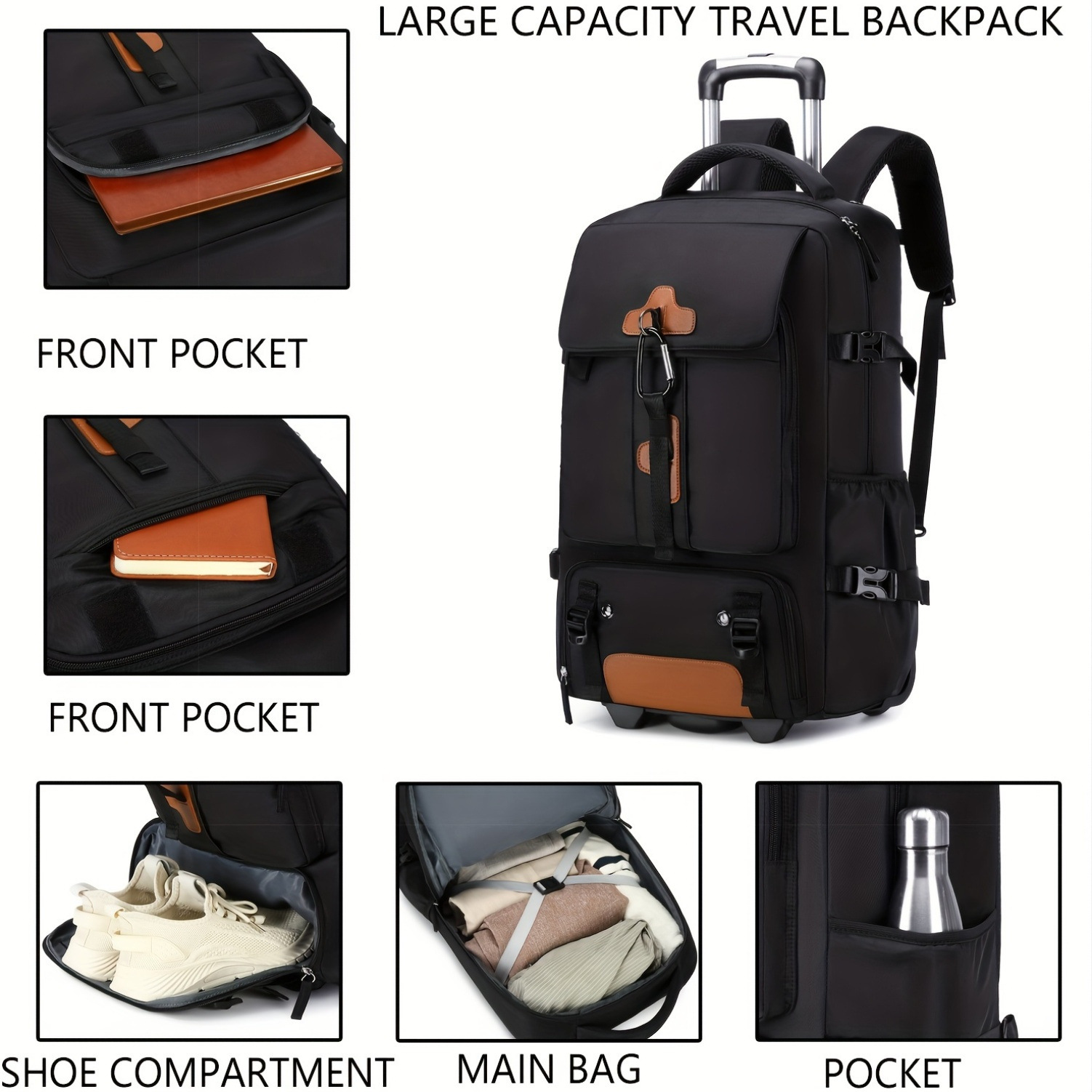 Рюкзак на колесах с большой вм – обзор и цена Travel Accessories Bag For Men